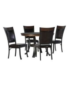 Powell Vinessa 5-Piece Dining Set, Black/Rustic Umber