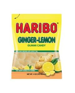 Haribo Ginger Lemon Gummies, 5 Oz, Pack Of 12 Bags