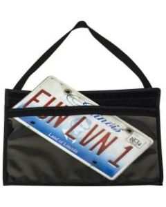 C-Line License Plate Holder - Support 13in x 8.50in Media - 9.3in x 14in - Vinyl - 1 Each - Clear, Black, Black