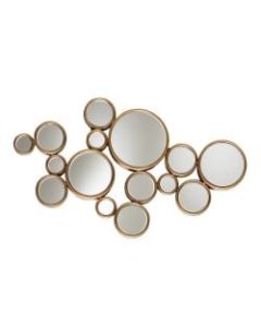 Baxton Studio Modern Bubble Accent Wall Mirror, 24in x 41in, Antique Gold