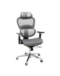 OFM Core Collection Model 540 Ergo Mesh High-Back Chair With Headrest, Gray, Black/Chrome
