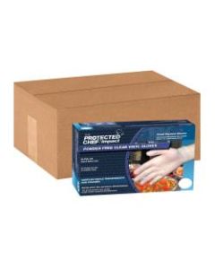 Protected Chef General Purpose Powder-Free Vinyl Gloves, Medium, Clear, 100 Per Box, Case Of 10 Boxes