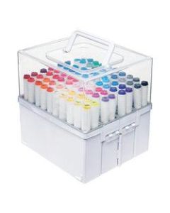 Deflecto Expandable Marker Accordion, 8-1/2inH x 8-5/8inW x 7-1/2inD, White/Clear