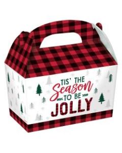 Amscan Christmas Large Gable Boxes, 7inH x 6inW x 3-3/4inD, Cozy, Pack Of 20 Boxes