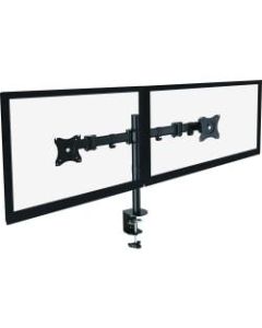 Lorell Active Office Mounting Arm for Monitor - Black - 2 Display(s) Supported - 27in Screen Support - 1 Each