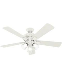 Hunter Fan Crestfield Ceiling Fan - 5 Blades - 52in Diameter - 3 Speed - Reversible Blades, Reversible Motor, Quiet - 18.7in Height