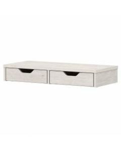 Bush Furniture Universal Desktop Organizer With Drawers, Linen White Oak, Standard Delivery