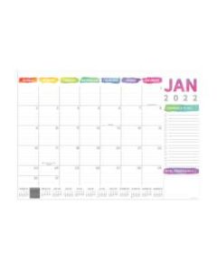 TF Publishing Medium Monthly Desk Pad Calendar, 12in x 17in, Rainbow, January To December 2022