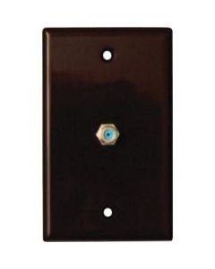 DataComm 2.4 GHZ Coax Wall Plate, Brown, UL - 1-gang - Brown