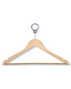 Honey-Can-Do Wood Hotel Suit Hangers, 8 1/2inH x 1/2inW x 17 11/16inD, Maple, Pack Of 24