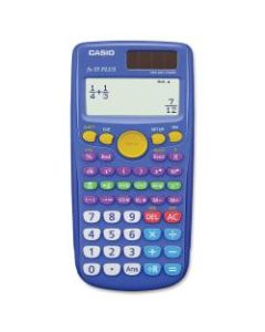 Casio FX-55 Plus Fraction Calculator - Hard Shell Cover - 12 Digits - Dot Matrix - Battery Powered - 1 Each