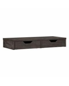 Bush Furniture Refinery Desktop Organizer With Drawers, Dark Gray Hickory, Standard Delivery