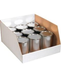 Office Depot Brand Standard-Duty Open-Top Bin Storage Boxes, Medium Size, White, Case Of 20