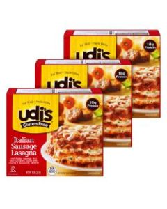 Udis Gluten Free Italian Sausage Lasagna, 8 Oz, Pack Of 3