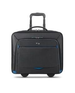 Solo New York Active Rolling Overnighter Case with 15.6in Laptop Pocket, Black/Blue