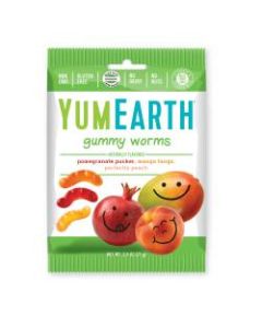 Yummy Earth Gummy Worms, 2.5 Oz, Pack Of 12 Bags