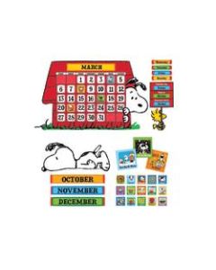Eureka Peanuts Calendar Bulletin Board Set, 34in x 24in, Multicolor
