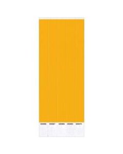 Amscan Waterproof Paper Wristbands, 3/4in x 10in, Solid Orange, Pack Of 250 Wristbands