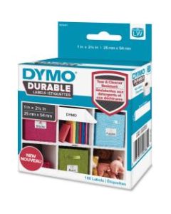 DYMO LabelWriter Labels, DYM1976411, Permanent Adhesive, 1inW x 2 1/8inL, Thermal Transfer, White, Roll Of 160