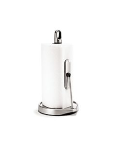 simplehuman Stainless Steel Tension Arm Paper Towel Holder, 14 3/10inH x 8 1/5inW x 7 2/5inD, Silver