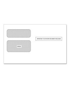 ComplyRight Double-Window Envelopes For W-2G Tax Forms, Moisture Seal, White, Pack Of 100 Envelopes