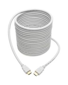 Tripp Lite High Speed HDMI Cable Ultra HD Digital Video M/M White 1080p 25ft 25ft - 24.93 ft - 1 x HDMI Male Digital Audio/Video - 1 x HDMI Male Digital Audio/Video - Gold Plated Connector - Shielding - White