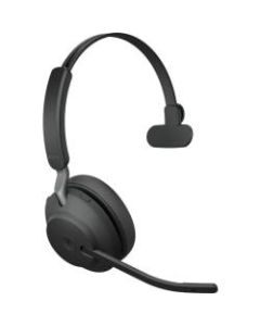 Jabra Evolve2 65 Headset - Mono - USB Type A - Wireless - Bluetooth - Over-the-head - Monaural - Supra-aural - Black