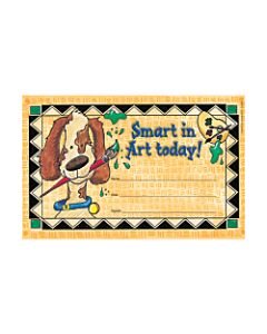 Barker Creek Blank Award Certificates, Smart In Art, 8 1/2in x 5 1/2in, Pack Of 30