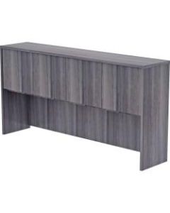 Lorell Essentials 71inW Credenza Hutch, Weathered Charcoal