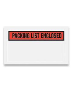 Office Depot Brand "Packing List Enclosed" Envelopes, Panel Face, Red, 5 1/2in x 10in Pack Of 1,000