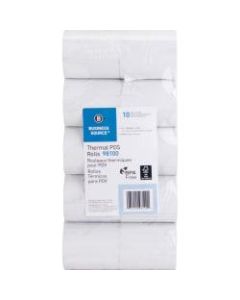 Business Source Thermal Paper - White - 3 1/8in x 230 ft - 10 / Pack