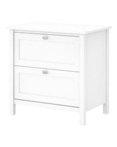 Bush Business Furniture Broadview 30inW Lateral 2-Drawer File Cabinet, Pure White, Standard Delivery