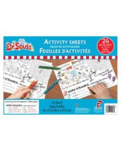 Amscan Dr. Seuss Desk Activity Sheets, 11in x 16in, White, 24 Sheets Per Pack, Set Of 3 Packs
