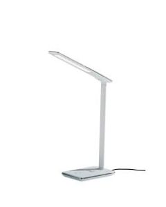 Adesso Simplee Declan AdessoCharge LED Desk Lamp, 16inH, White Shade/Glossy White Base