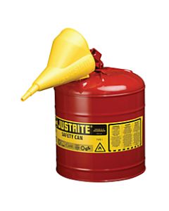 Justrite Type I Safety Can For Flammables, 2.5 Gallon, Red