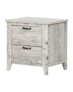 South Shore Lionel 2-Drawer Nightstand, 23-1/4inH x 22-3/4inW x 18-1/4inD, Seaside Pine