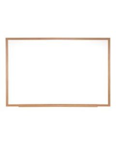 Ghent Magnetic Dry-Erase Whiteboard, 48 1/2in x 96 1/2in, Natural Wood Frame With Oak Finish