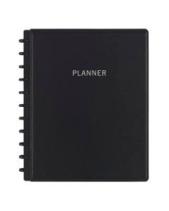 TUL Discbound Monthly Planner Starter Set, Undated, Letter Size, Leather Cover, Black