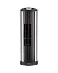 Black & Decker BFT114 14-Inch Mini Tower Fan - 3 Speed - 90 deg. Oscillation, Air Circulation - 13.5in Height x 4.2in Width x 4.3in Depth - Black