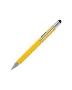 Monteverde One Touch Tool Pen, Medium Point, 0.8 mm, Yellow Barrel, Black Ink