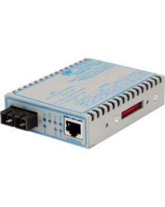 FlexPoint 10/100/1000 Gigabit Ethernet Fiber Media Converter RJ45 SC Multimode 550m - 1 x 10/100/1000BASE-T; 1 x 1000BASE-SX; No Power Adapter; Lifetime Warranty