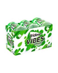 Trident Vibes Spearmint Sugar-Free Gum, 40 Pieces Per Pack, Carton Of 6 Packs