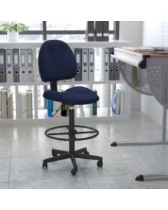Flash Furniture Ergonomic Adjustable Drafting Chair, Navy/Black