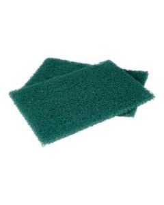 3M Scotch-Brite 86 Heavy-Duty Commercial Scouring Pads, 6in x 9in, Green, Pack Of 12