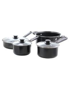 Better Chef 7-Piece Deluxe Stainless-Steel Non-Stick Cookware Set, Black