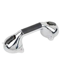 HealthSmart Suction Cup Grab Bar With Germ Protection, 12inH x 2inW x 3inD, Chrome