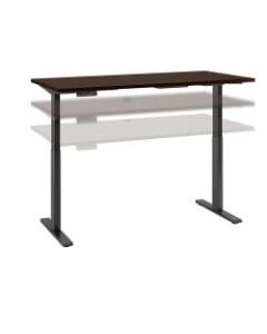 Bush Business Furniture Move 60 Series 60inW x 30inD Height Adjustable Standing Desk, Mocha Cherry/Black Base, Standard Delivery