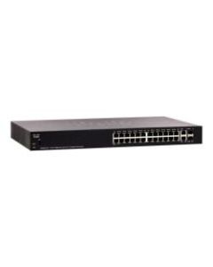 Cisco 250 Series SG250X-24P - Switch - L3 - smart - 24 x 10/100/1000 (PoE+) + 2 x 10 Gigabit Ethernet + 2 x 10 Gigabit SFP+ - rack-mountable - PoE+ (195 W)