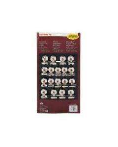 Bulldog Magnetic Clips, 0.44in, Nickel-Plated, 18/Box
