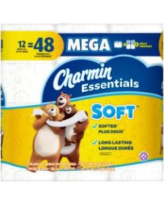 Charmin Essentials Soft 2-Ply Toilet Paper, 352 Sheets Per Roll, Pack Of 12 Rolls